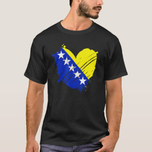 Camiseta Bandeira da Bósnia e Herzegovina Eu Amo DNA da Bós