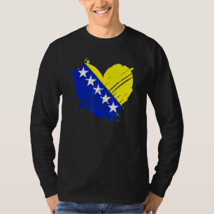 Camiseta Bandeira da Bósnia e Herzegovina Eu Amo DNA da Bós