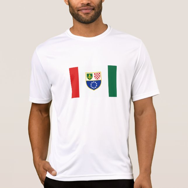 Camiseta Bandeira da Bósnia-Herzegovina (Frente)