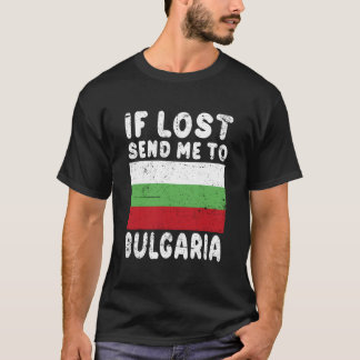 Camiseta Bandeira da Bulgária Se Perdida Mande-me para a Bu