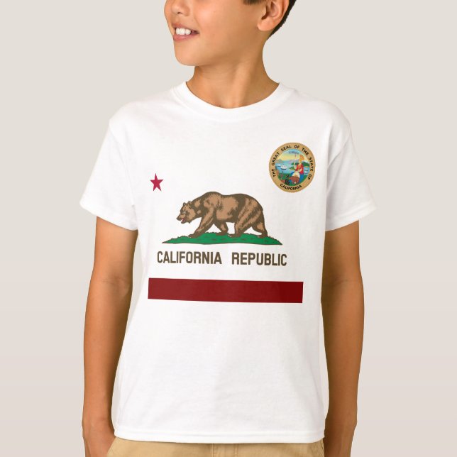Camiseta bandeira da Califórnia (Frente)