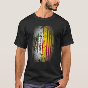 Camiseta Bandeira da Califórnia do Vietnã América do Sul