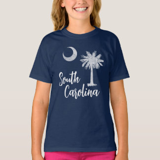Camiseta Bandeira da Carolina do Sul com Palmetto Tree Blue