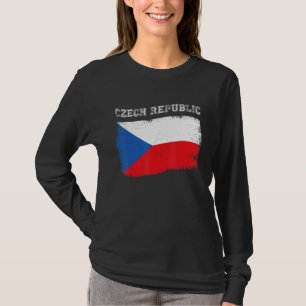 Camiseta Bandeira da Chéquia Destino Turístico Férias Repúb