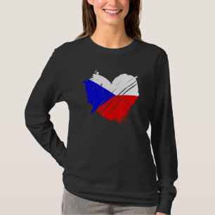 Camiseta Bandeira da Chéquia Eu Amo Está No Meu Dna Para Ch