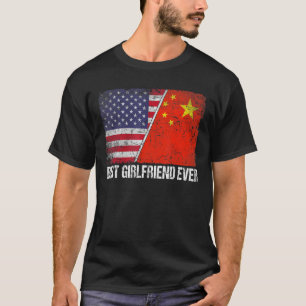Camiseta Bandeira da China com bandeira da América Latina -