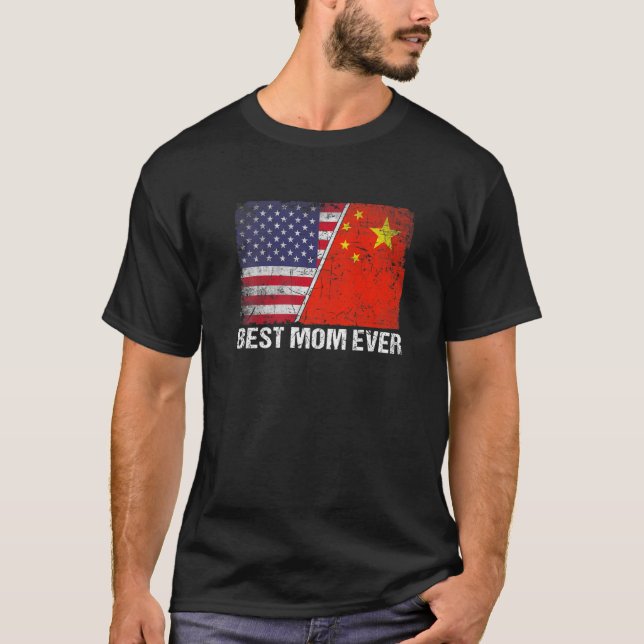 Camiseta Bandeira da China com bandeira da América Latina M (Frente)