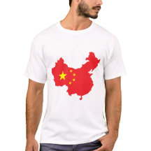 Bandeira da China no Mapa