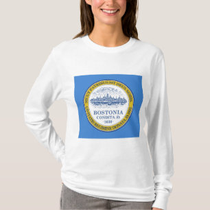 Camiseta Bandeira da Cidade de Boston (Massachusetts)