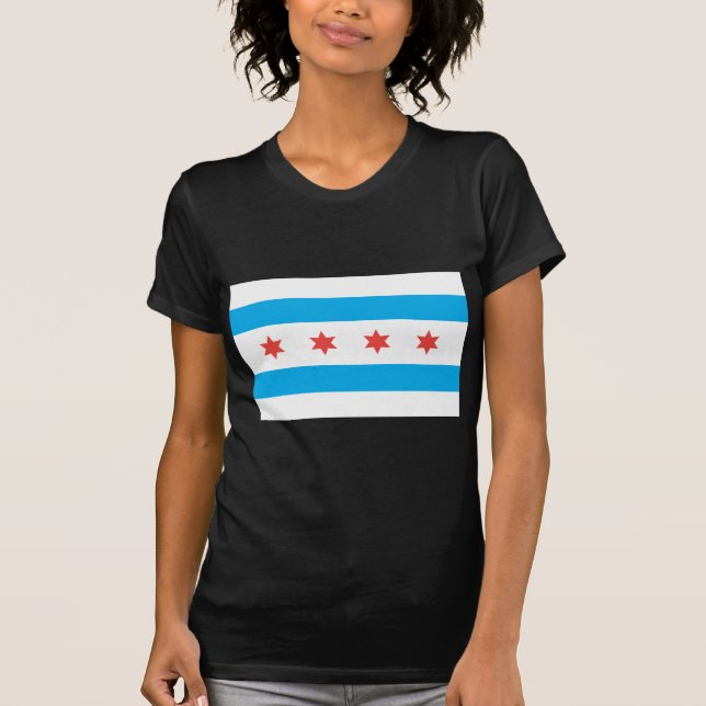 Camiseta Bandeira da cidade de Chicago (Frente)