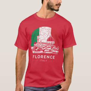 Camiseta Bandeira da cidade de Florença Itália engraçado