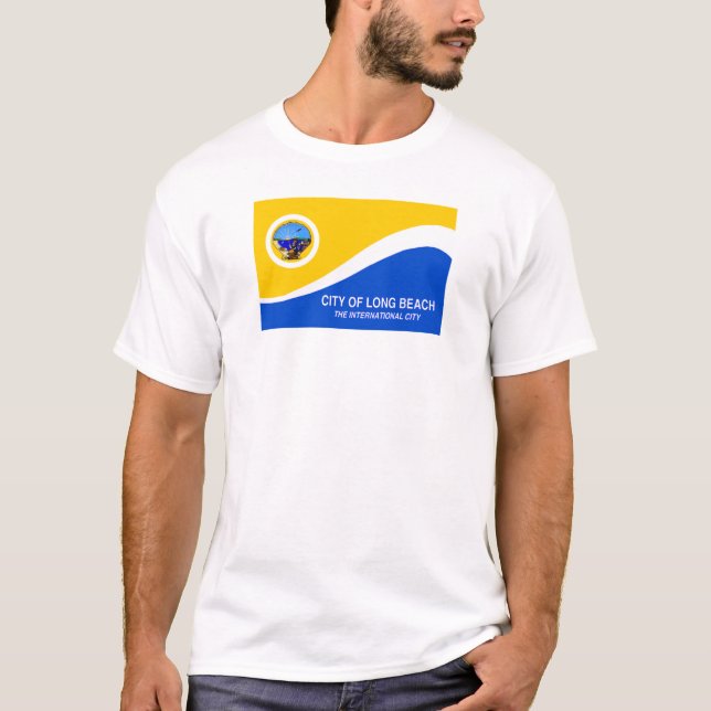 Camiseta Bandeira da cidade de Long Beach (Frente)