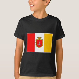 Camiseta Bandeira da cidade de Odessa Odesa Ucrânia Mar Neg