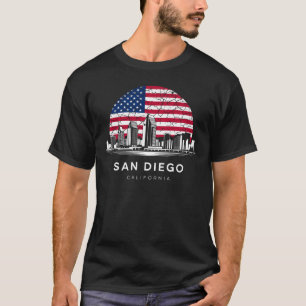 Camiseta Bandeira da Cidade de San Diego Califórnia
