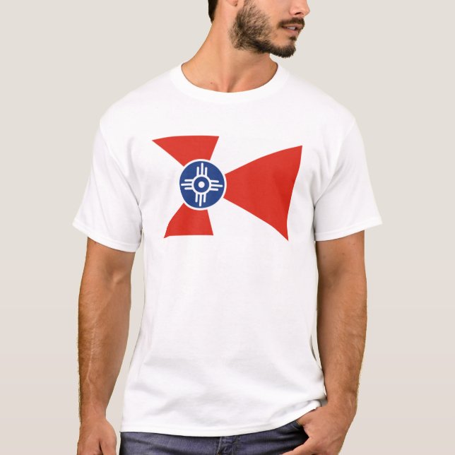 Camiseta Bandeira da cidade de Wichita (Frente)