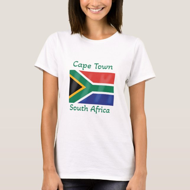 Camiseta Bandeira da Cidade do Cabo, África do Sul (Frente)