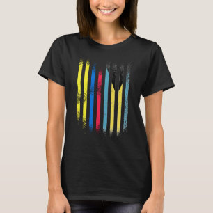 Camiseta Bandeira da Colômbia Bahamas Bandeiras do País Cre