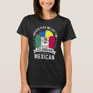 Camiseta Bandeira da Colômbia Cultivada no México Humor Org