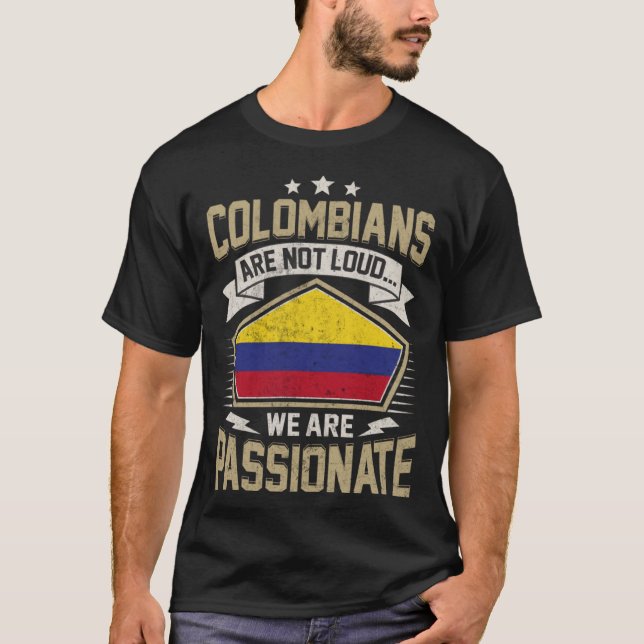 Camiseta Bandeira da Colômbia Garotas e Mulheres Colombiana (Frente)