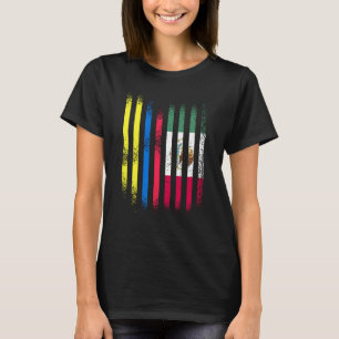 Camiseta Bandeira da Colômbia México Bandeiras de Países Cr