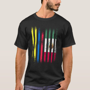 Camiseta Bandeira da Colômbia México Bandeiras de Países Cu