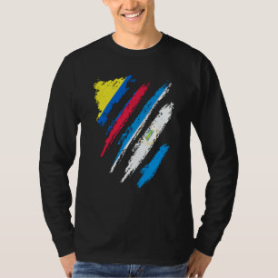Camiseta Bandeira da Colômbia Nicarágua Cultivada País Patr