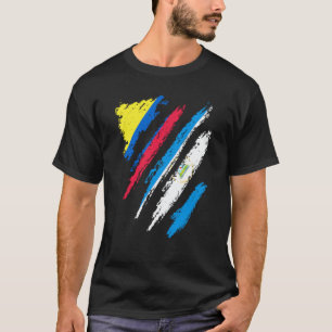Camiseta Bandeira da Colômbia Nicarágua Patriot Country Str