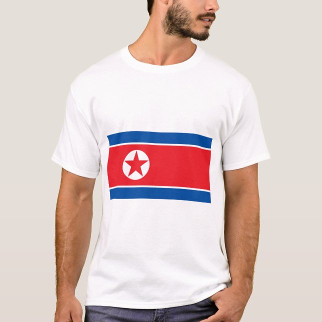 Camiseta Bandeira da Coreia do Norte (Frente)