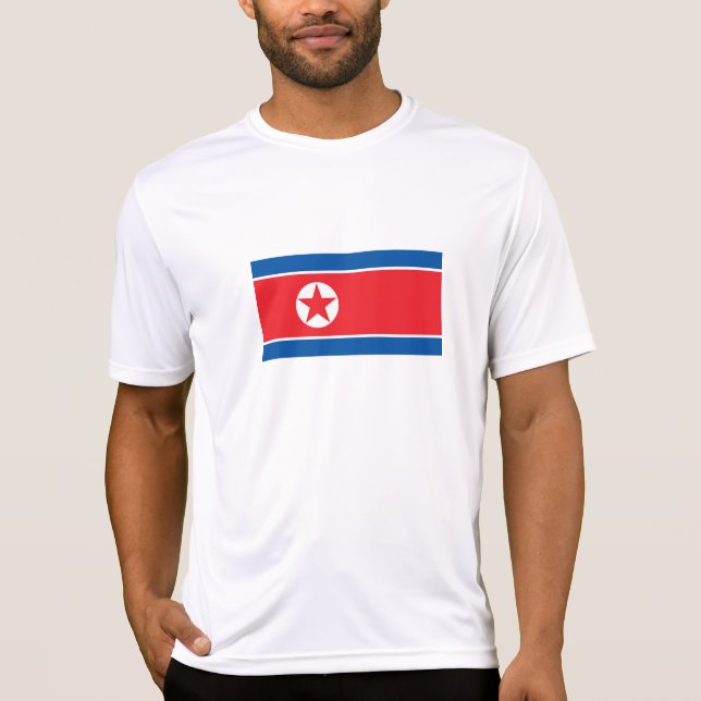 Camiseta Bandeira da Coreia do Norte (Frente)