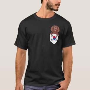 Camiseta Bandeira Da Coreia Do Sul Cão De Espanhol American