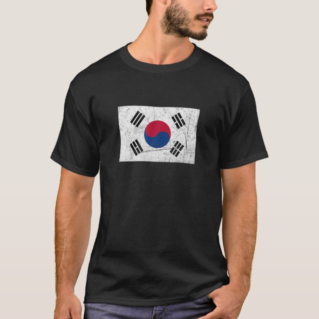 Camiseta Bandeira da Coreia do Sul com Colo Nacional Corean (Frente)