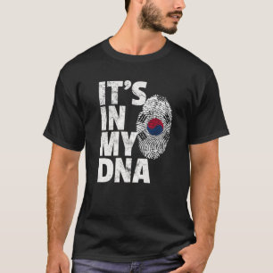 Camiseta Bandeira da Coreia do Sul Está no meu DNA Natal G