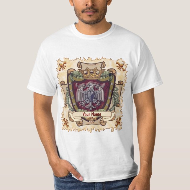 Camiseta Bandeira da Coroa Sobrenome Águia (Frente)