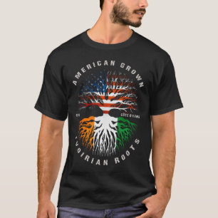 Camiseta Bandeira da Costa do Marfim crescida nos Estados U