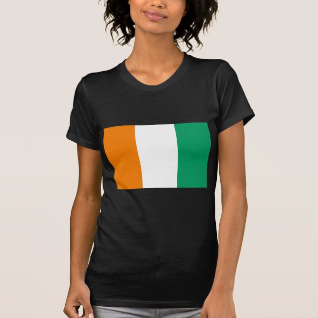 Camiseta Bandeira da Costa do Marfim - Drapeau da Costa do  (Frente)
