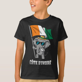Camiseta Bandeira da Costa do Marfim Elefante Cote Divoire