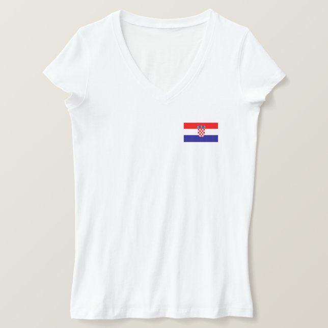 Camiseta Bandeira da Croácia (Frente do Design)