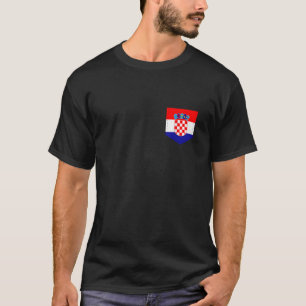 Camiseta Bandeira da Croácia com Bolso de Bandeira Croata I