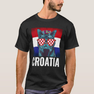 Camiseta bandeira da Croácia península Balcânica férias gat