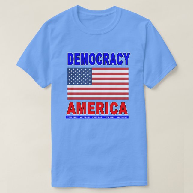 Camiseta Bandeira da Democracia e América (Frente do Design)