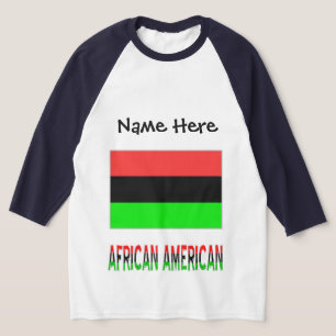 Camiseta Bandeira da Diáspora Afro-Americana Personalizada