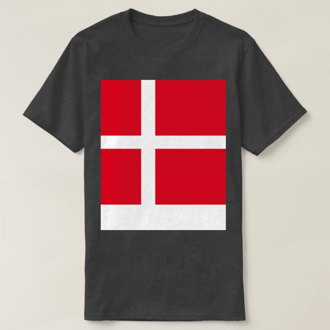 Camiseta Bandeira da Dinamarca (Frente do Design)