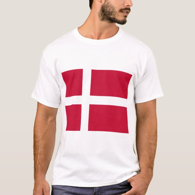 Camiseta Bandeira da Dinamarca (Frente)