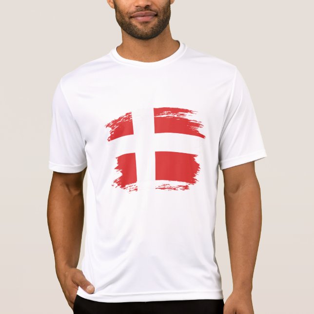 Camiseta bandeira da Dinamarca (Frente)