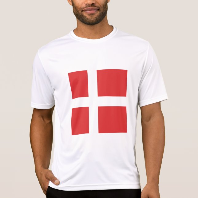 Camiseta Bandeira da Dinamarca (Frente)