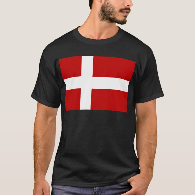 Camiseta Bandeira da Dinamarca (Frente)