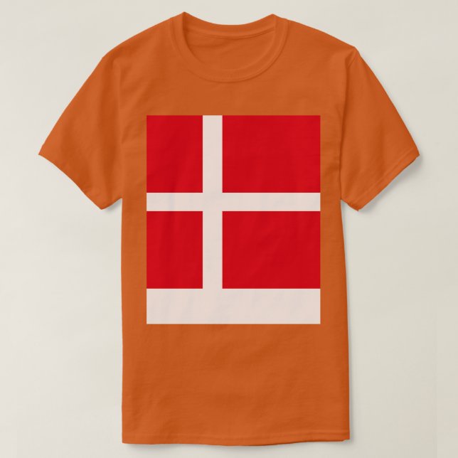 Camiseta Bandeira da Dinamarca (Frente do Design)