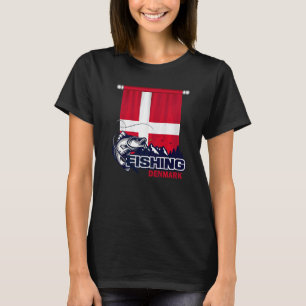 Camiseta Bandeira da Dinamarca Pesca na Dinamarca
