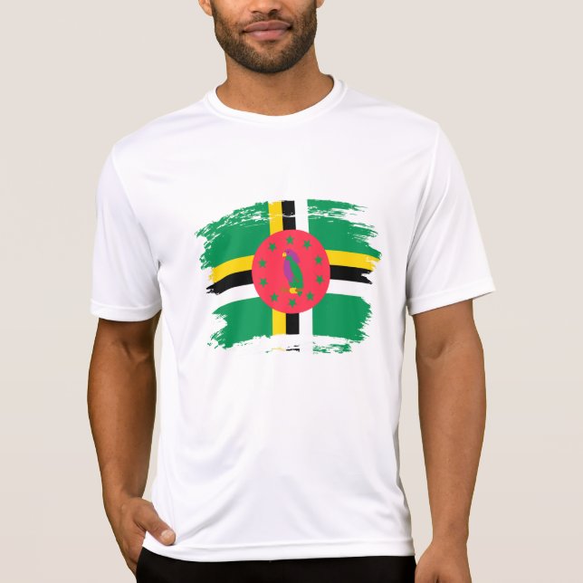 Camiseta Bandeira da Domínica (Frente)