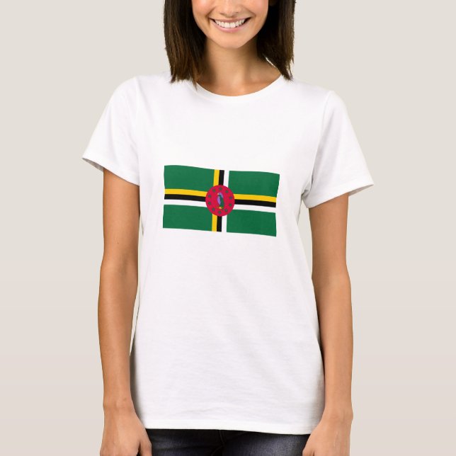 Camiseta Bandeira da Dominica (Frente)